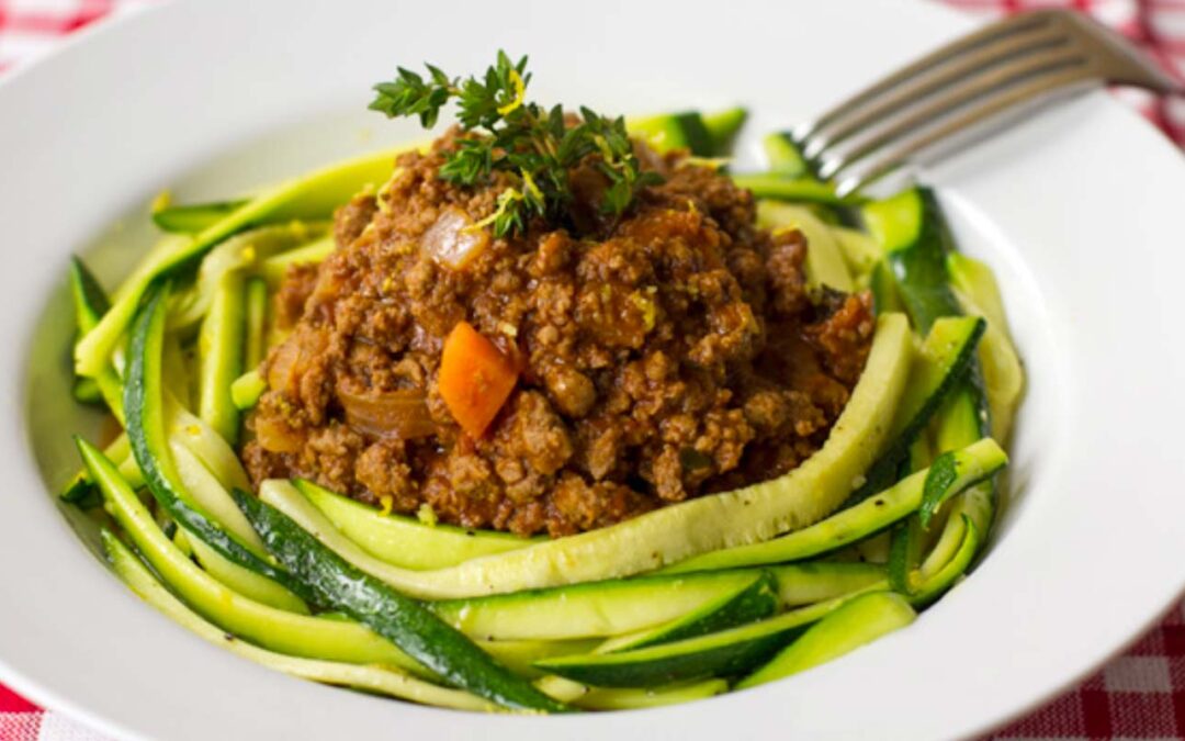 Zucchini Pasta with Beef Bolognese