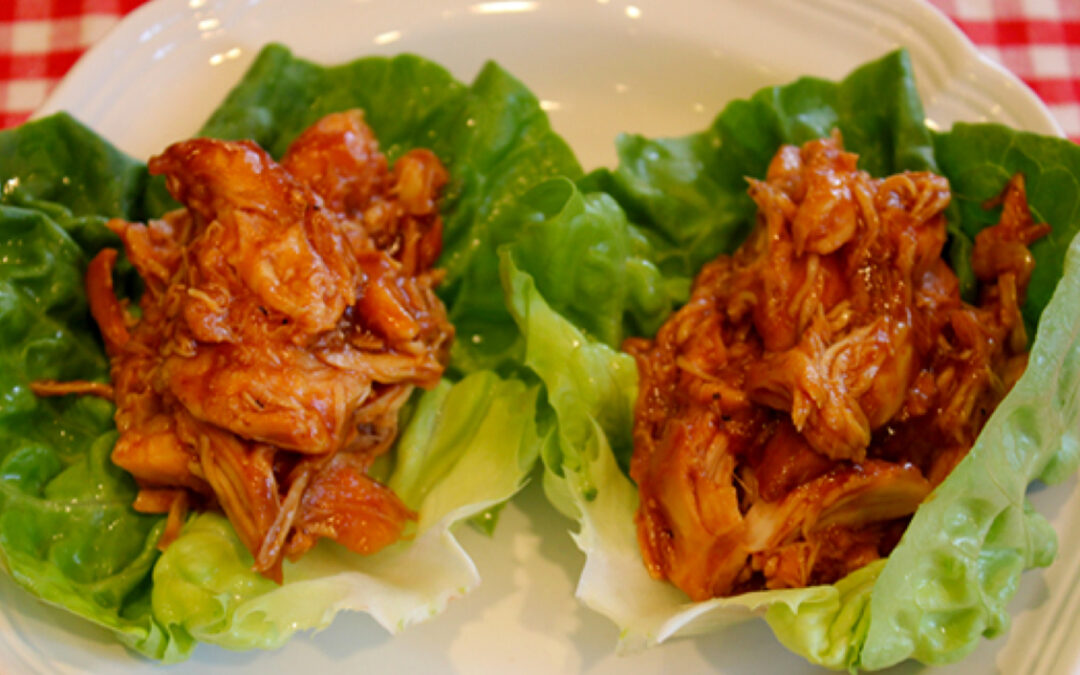 Shredded Mexican Chicken Lettuce Boats