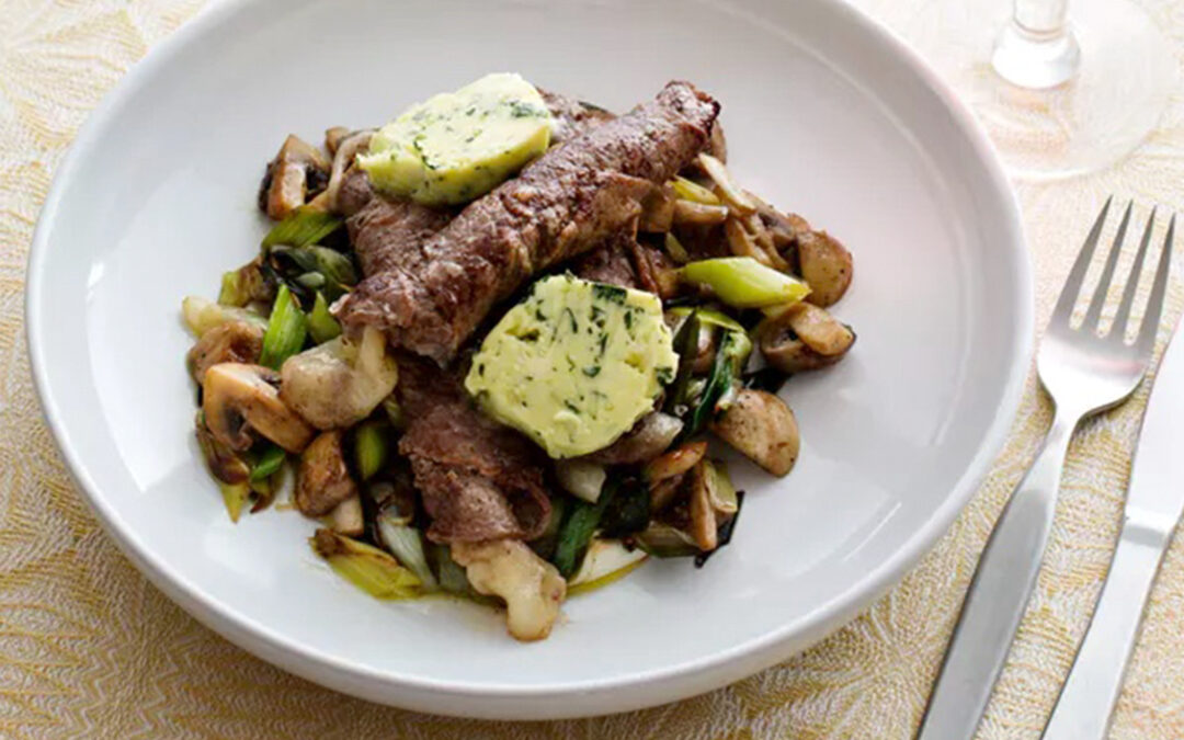Easy Minute Steaks with Herb Butter