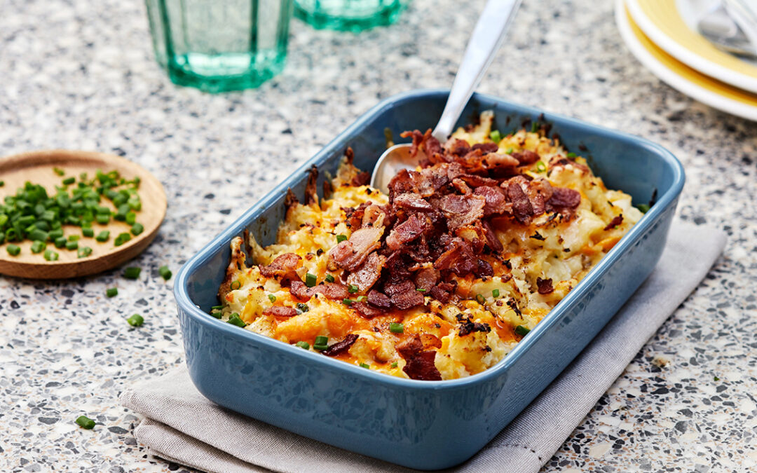 Loaded baked cauliflower casserole
