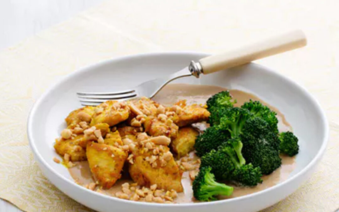 Chicken with satay sauce