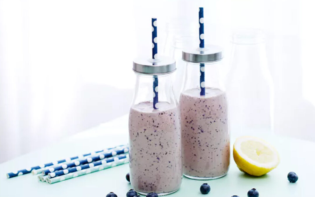 Low-carb blueberry smoothie