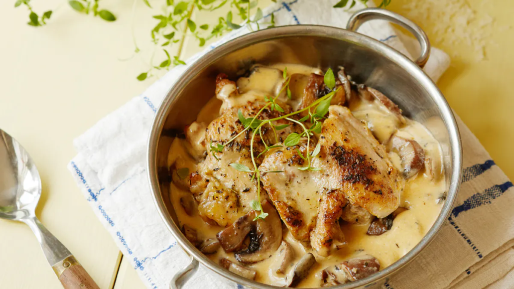 Garlic mushroom chicken thighs