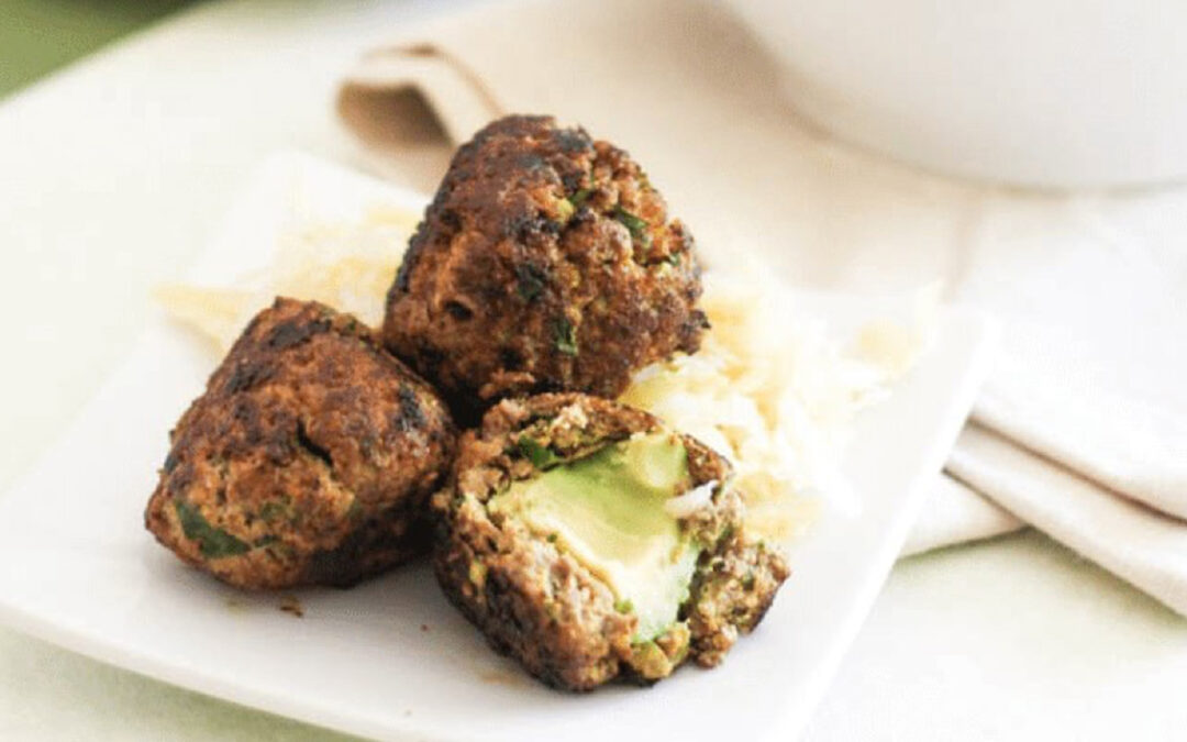 Avocado Stuffed Meatballs