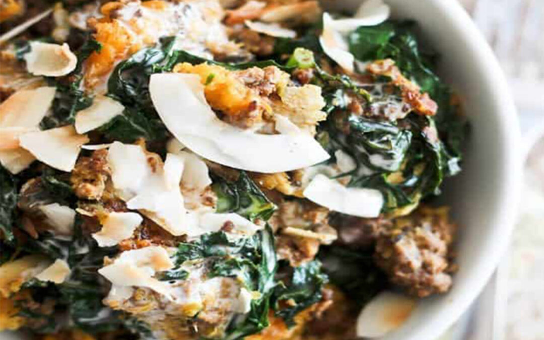 Butternut Squash, Kale & Ground Beef Breakfast Bowl