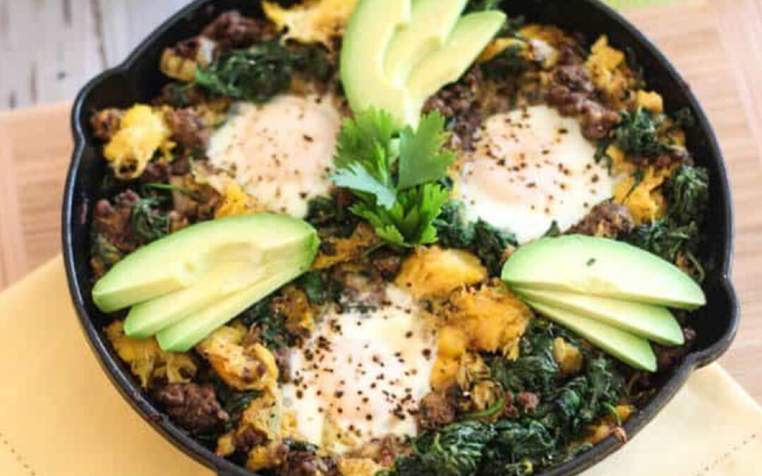 Ground Beef & Butternut Squash Breakfast Skillet