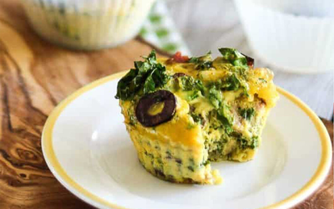 Smoked Ham, Kale & Olive Frittata Cups