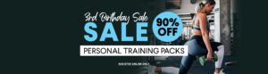 90% off personal training packs