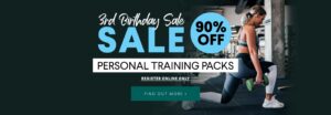 90 percent off personal training packs