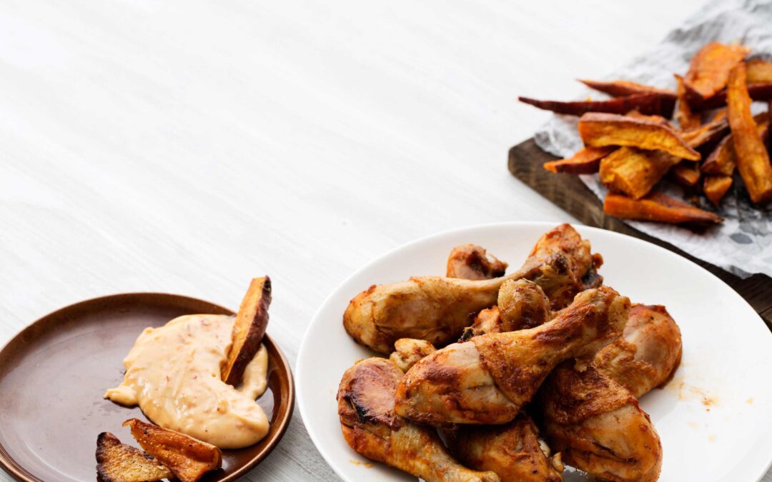 Keto Buffalo drumsticks with chili aioli