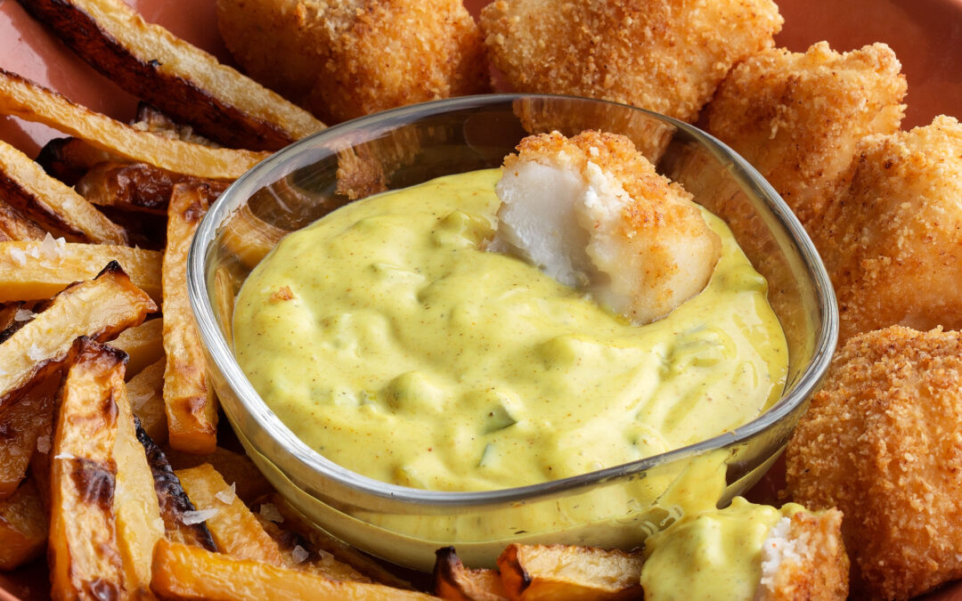 Low-carb fish and chips