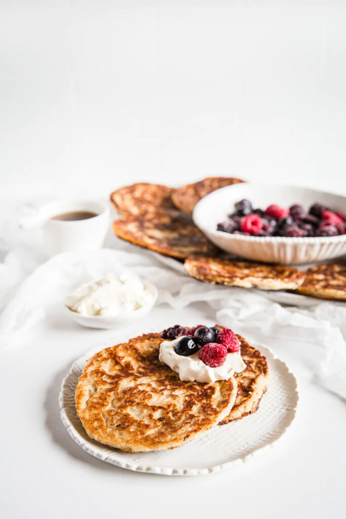 Crispy Egg Free Low Carb Almond Pancakes