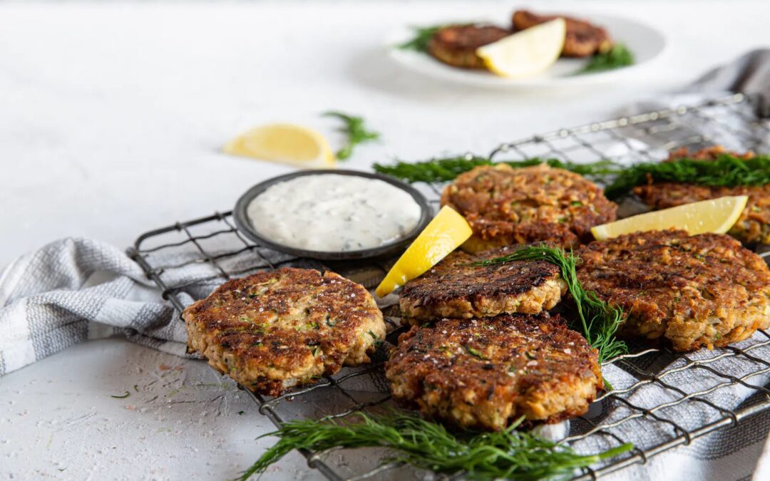 Keto Zucchini Salmon Fritters