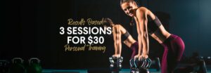 3 sessions for $30