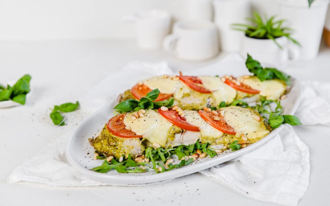 Baked keto fish Caprese