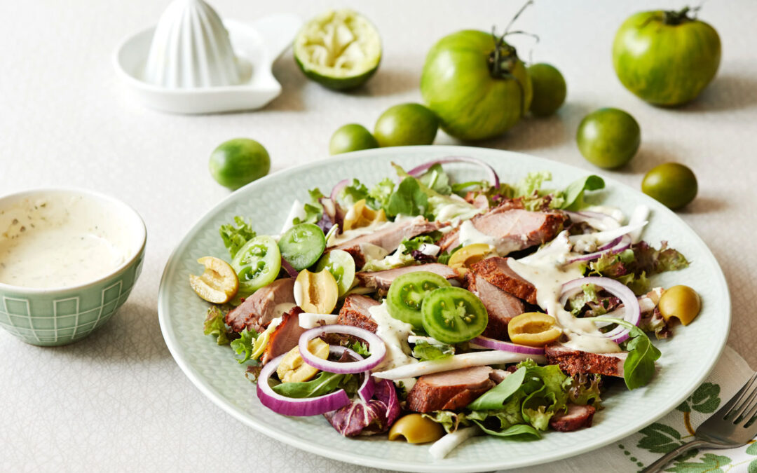 Turkey salad with cilantro-lime dressing