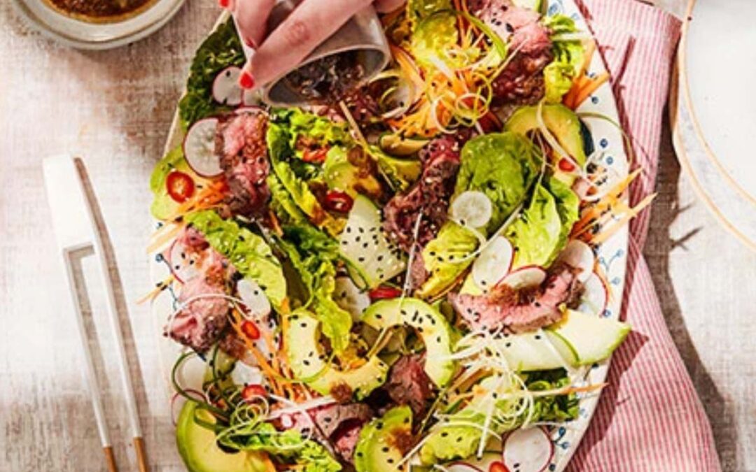 BBQ Rainbow Beef Salad