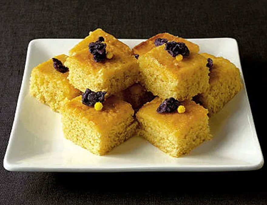 Lemon & Violet Drizzle Cake