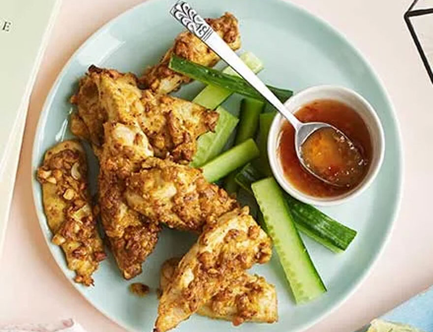 Nutty Chicken Satay Strips