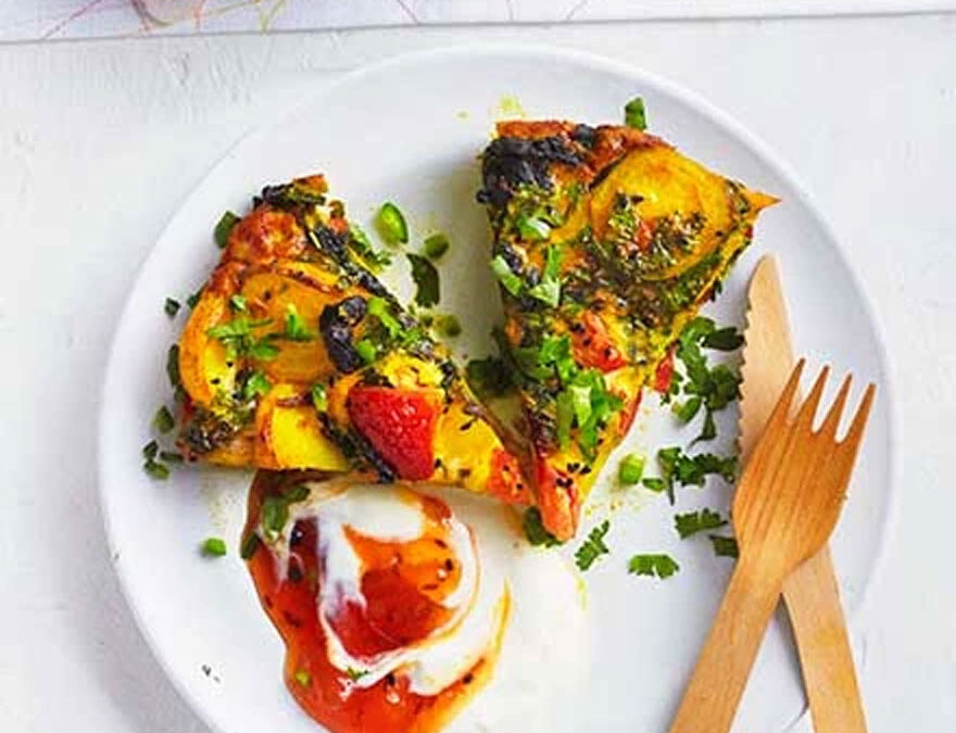 Bombay potato frittata