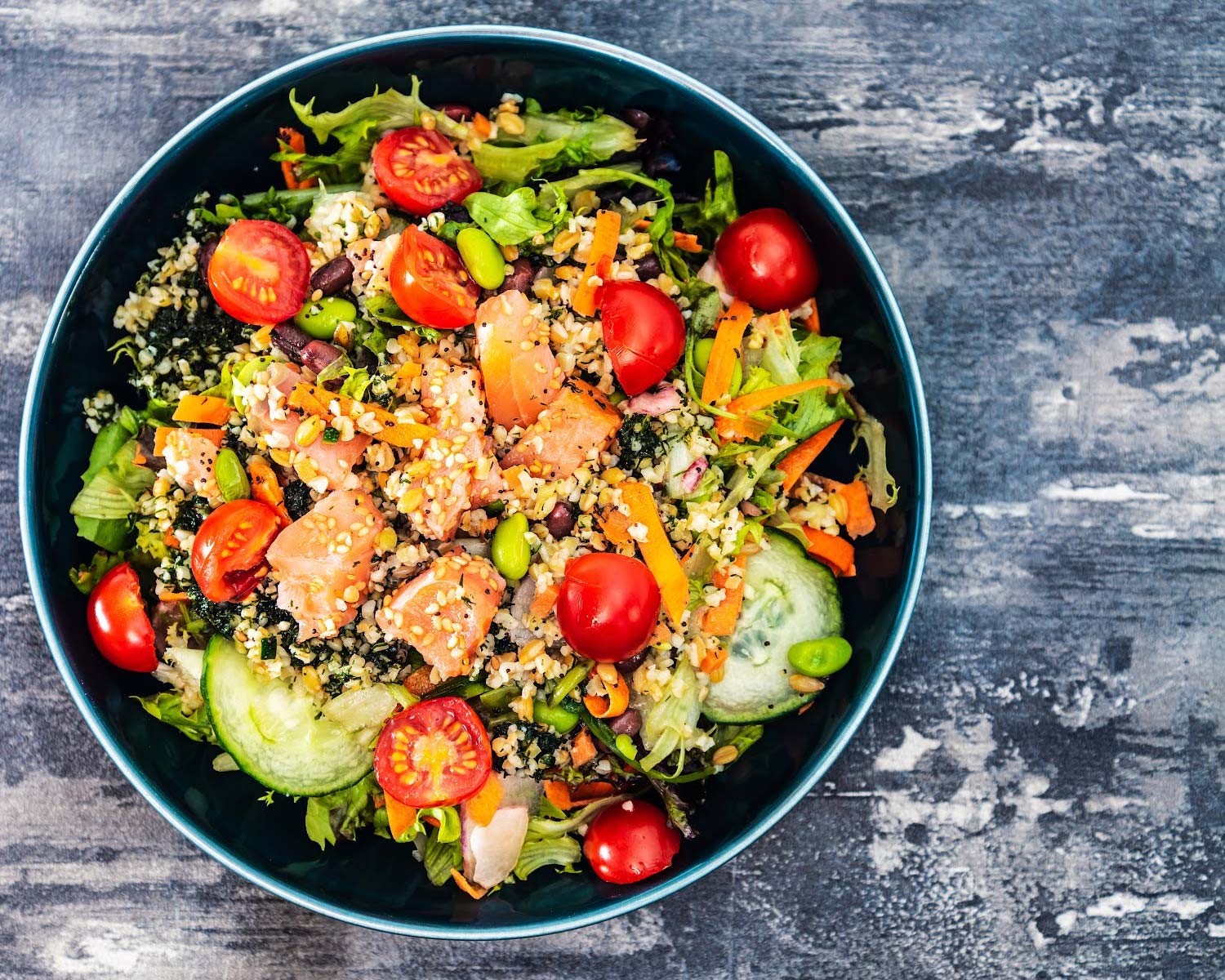 Easy One-Bowl Salmon and Bean Salad