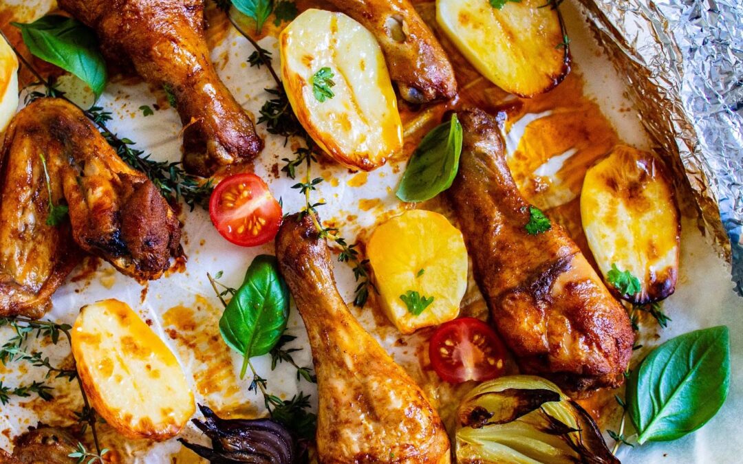 Need a Mediterranean Vacation? This Sheet-Pan Greek Chicken Dinner Is the Next Best Thing