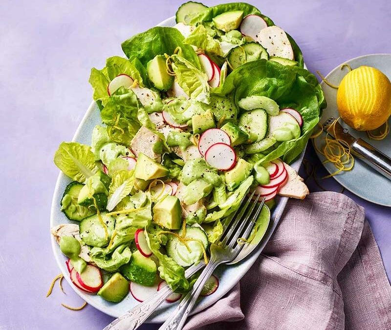 Green goddess avocado salad